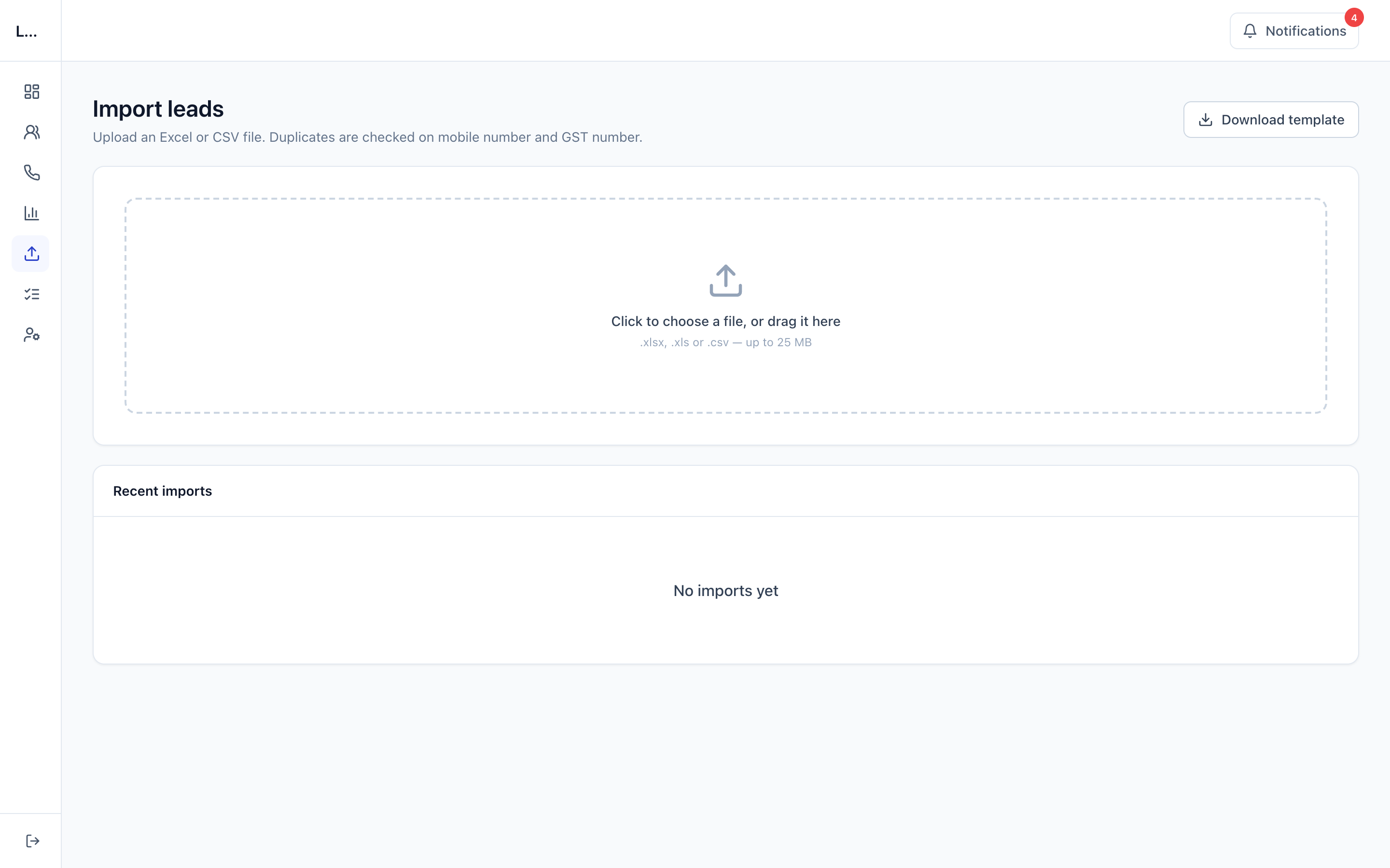 Orbis Lead CRM — Bulk Import — 50,000 leads at once